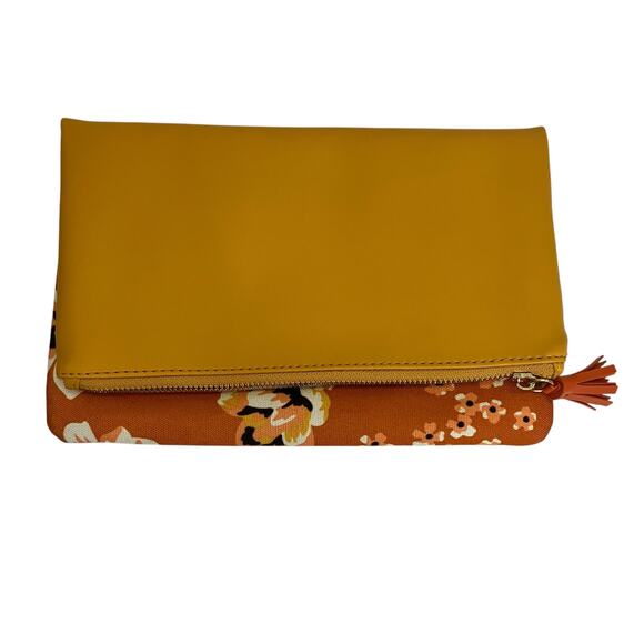 RACHEL PALLY Anthropologie CANVAS FLORAL PRINT Fold-Over Envelope CLUTCH/BAG - Picture 1 of 6